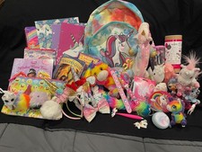 UNICORN -huge lot Toys, Gifts, Birthday party favors, Pajamas, Headbands, Books