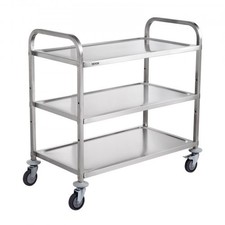 VEVOR Kitchen Utility Cart,3 Tiers,Wire Rolling Cart w/450LBS Capacity,Steel Ser