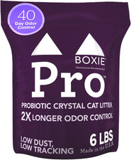 Boxie Probiotic Cat Litter, 40-Day Odor Control, Non-Clumping, Dust-Free, Crysta