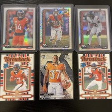 2025 Topps Chrome x6 Card Team Lot Den Broncos Sutton, Barron, Bryant, Harvey RC