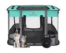 Dog Playpen,Pet Playpen,Foldable Dog Cat Playpens,Portable Exercise Kennel Te...