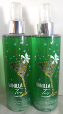 Bath Body Works Shimmer Mist 8 oz Vanilla Tini x 2 crooked cap see picture