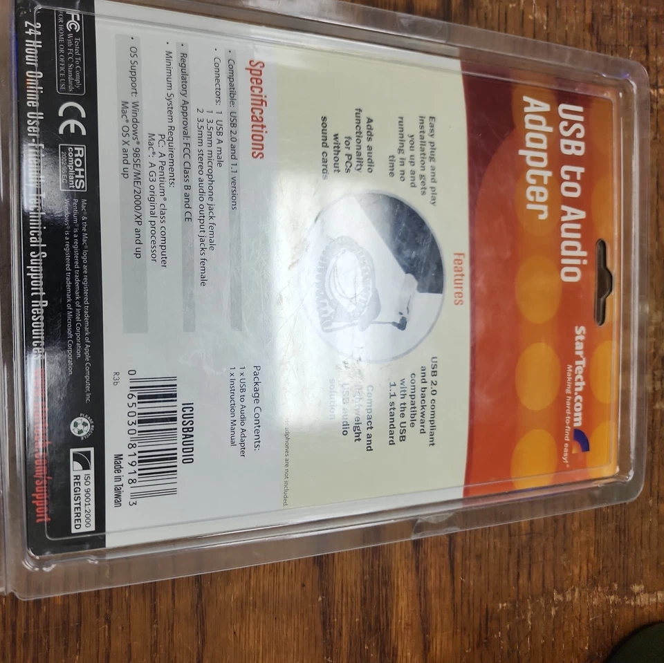 StarTech.com USB to Dual 3.5mm Audio Adapter, External Sound Card (ICUSBAUDIOB) - Image 2 of 3