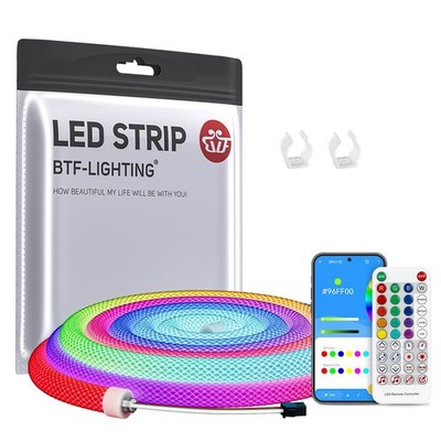3.2FT WS2811 WS2812B IC RGB DC5V 360 Degree Round Reticulate Chasing Color Ne...