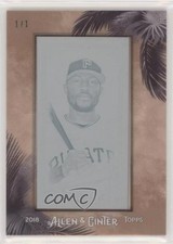 2018 Topps Allen & Ginter Mini Framed Printing Plate Cyan 1/1 Starling Marte 0l2