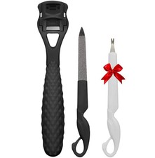 Foot Care Pedicure Callus Shaver Hard Skin 13 Piece Assortment, B-black