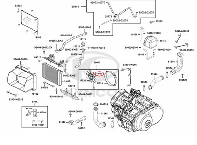 NEU OEM KYMCO Kühlerlüftermotor MXU 500 / 550 , AK550