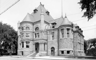 Memorial Hall & Library Lowell Massachusetts MA - Reprint
