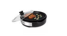 Elite Gourmet 12" Deluxe Indoor Grill with Lid