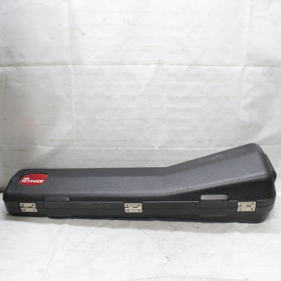 King SOLO ESTUCHE RÍGIDO para trombón instrumento musical de latón vintage negro 37" Foto 3 de 4
