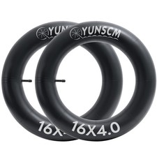 2 Pack 16x4.0 Fat E-Bike Inner Tubes 32mm Schrader Valve Butyl Rubber