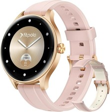 Fitpolo Fitness Smartwatch Leather  Silicone Bands , Android  iPhone 1.27" HD