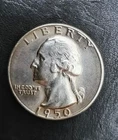 1950 D/S 25c Washington Silver Quarter Dollar Denver Very Fine Condition. Error