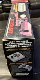 Nintendo NES Action Set Console Bundle Zapper Controllers Games Manuals Box