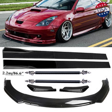 For Toyota Celica Gt Front Bumper Lip Spoiler Body Kit Rear Lip Glossy Black For Toyota Celica Gt Front Bumper Lip Spoiler Body Kit Rear Lip Glossy Black
