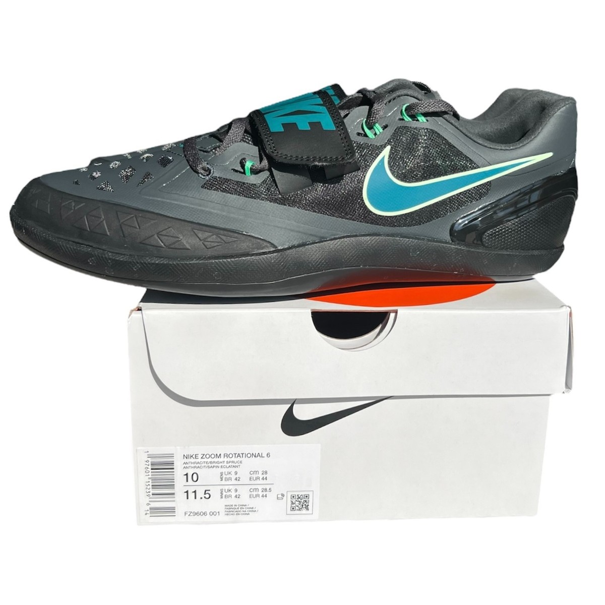 Nike Zoom Rotational 6 Size 7-13 Mens Throwing Shoes Black/Spruce