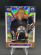 2002-03 Pacific Exclusive #178 Ales Hemsky Edmonton Oilers Rookie Hockey Card. rookie card picture