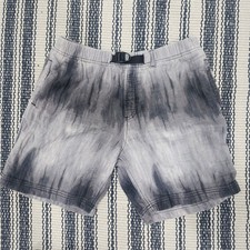 Wonder Nation Boys Grey Tie Dye Belted Utility Shorts Size XL 14-16 Cotton