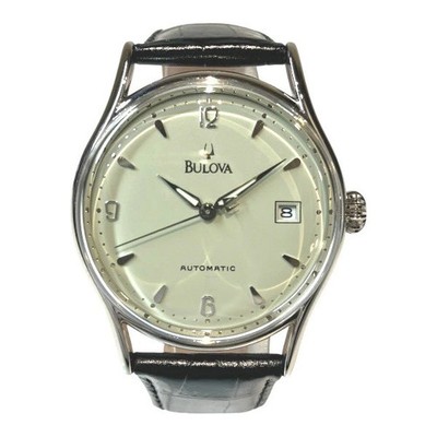[B1R] Bulova Classic 46091 Automatic See Through Back Black Men's Watch [g7v]