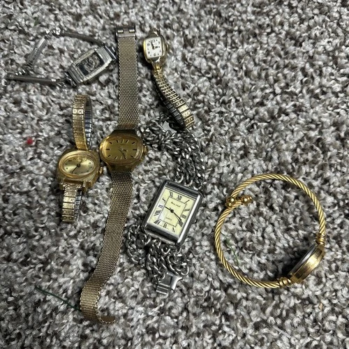 Broken Lot Of  6 Woman’s Watches Vintage Timex, Hamilton, Renee Nicol  Repair