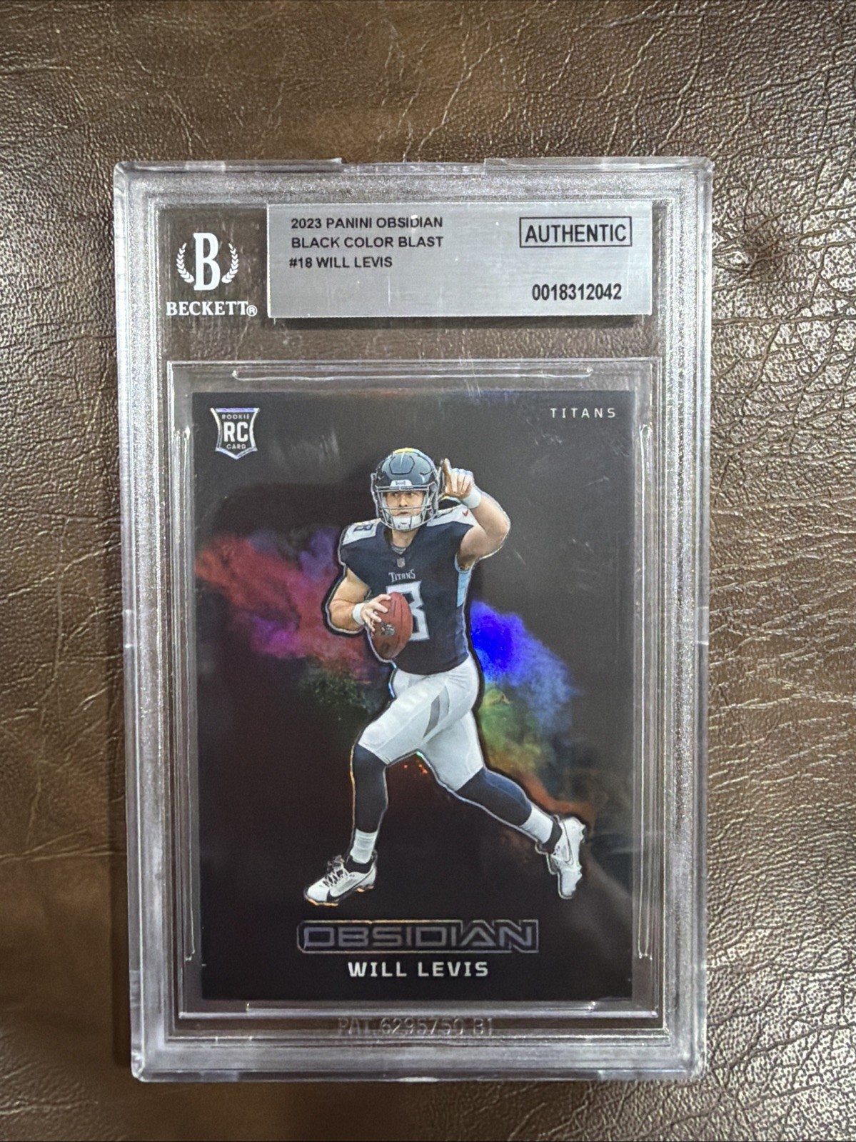 2023 Panini Obsidian - Black Color Blast Will Levis #18 (RC)
