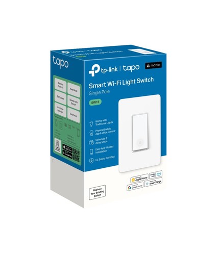 TP-Link Tapo Matter Smart Light Switch Single Pole Voice Control S505 Bluetooth