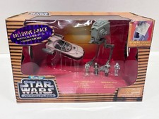 Star Wars Micro Machines Action Fleet Landspeeder AT-ST 2-pack Set  Galoob 1995