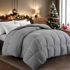 puredown® Feather Comforter Twin Size, All Season Duvet Insert, Hotel Collect...