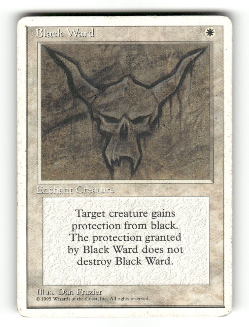 Black Ward Uncommon Fourth Edition Magic: The Gathering Near Mint