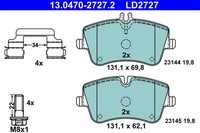 Bremsbelagsatz Scheibenbremse ATE Ceramic 13.0470-2727.2 FüR Mercedes Klasse CLK