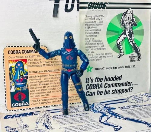 GI Joe 1984 Cobra Commander V2 Complete File Card Clean Tight Vintage Hasbro
