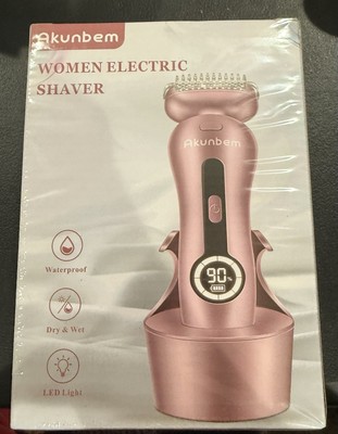 NEW Akunbem Women Electric Shaver in Pink Akunbem Women Electric Shaver/Trimmer 2-in-1 Pink Waterproof  main image 4