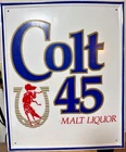 Colt 45  vintage beer metal sign 17.25" x 21.5"