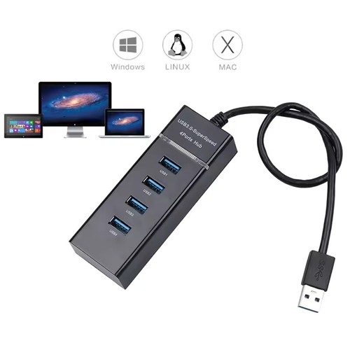 NEW USB 3 Type-C or Type-A to Type-A 4 Port Hub Adapter 5Gbps, MacBook, Windows - Picture 7 of 18