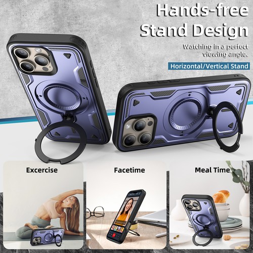 Funda de teléfono para Apple iPhone 16 Pro Max magnética a prueba de golpes a prueba de caídas con soporte cubierta - Imagen 30 de 41