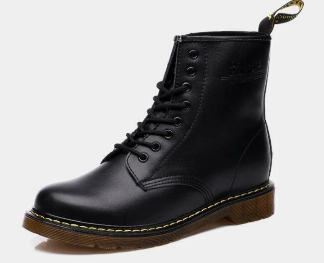 anfibi donna con lacci stivali scarpe scarponcini neri stivaletti alti militari - Immagine 2 di 4