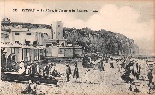 Carte Postale Ancienne – Dieppe : Les Falaises Du Pollet (76)