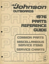 JOHNSON Motor 1976 OUTBOARDS PARTS REFERENCE GUIDE No. JS-4404 Parts Catalog 