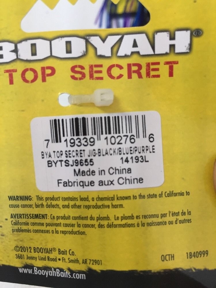 (6) Booyah Bait Company Top Secret Jig 9/16 Black/blue/purple BYTSJ9655