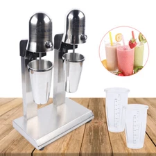 560W Commercial Milk Shake Machine Double Head Drink Mixer Stainless Steel New
