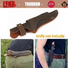 Tourbon Leather Hunting Knife Sheath Fixed Blade Knives Case Carry Belt Holster