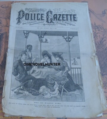 JOHN L SULLIVAN  TUG WILSON BOXING NATIONAL POLICE GAZETTE #250 RICHARD K FOX