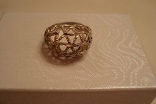 STERLING SILVER 925  Textured Dome Top Ring Size 7.75  5.6 grams 