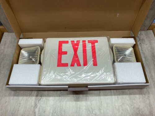 Exit Sign with Emergency Light, Adjustable Lights, Two Sided Exit Sign Red LED - Picture 2 of 11
