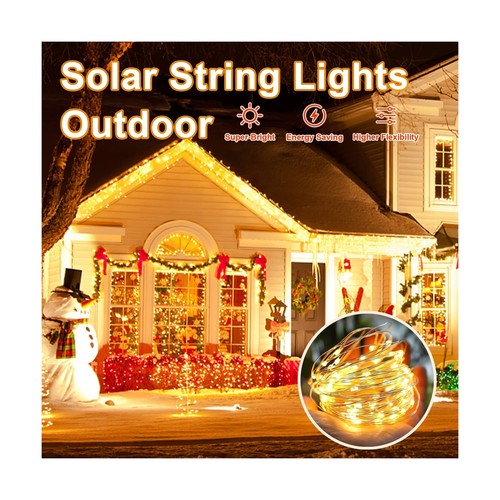 LIGHTOP Solar String Lights Outside Fairy Lights Outdoor Waterproof Copper Wi... - 第 2/7 張圖片