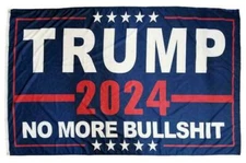 Trump 2024 No More BS flag 6X10 HUGE President Trump Flag MAGA USA