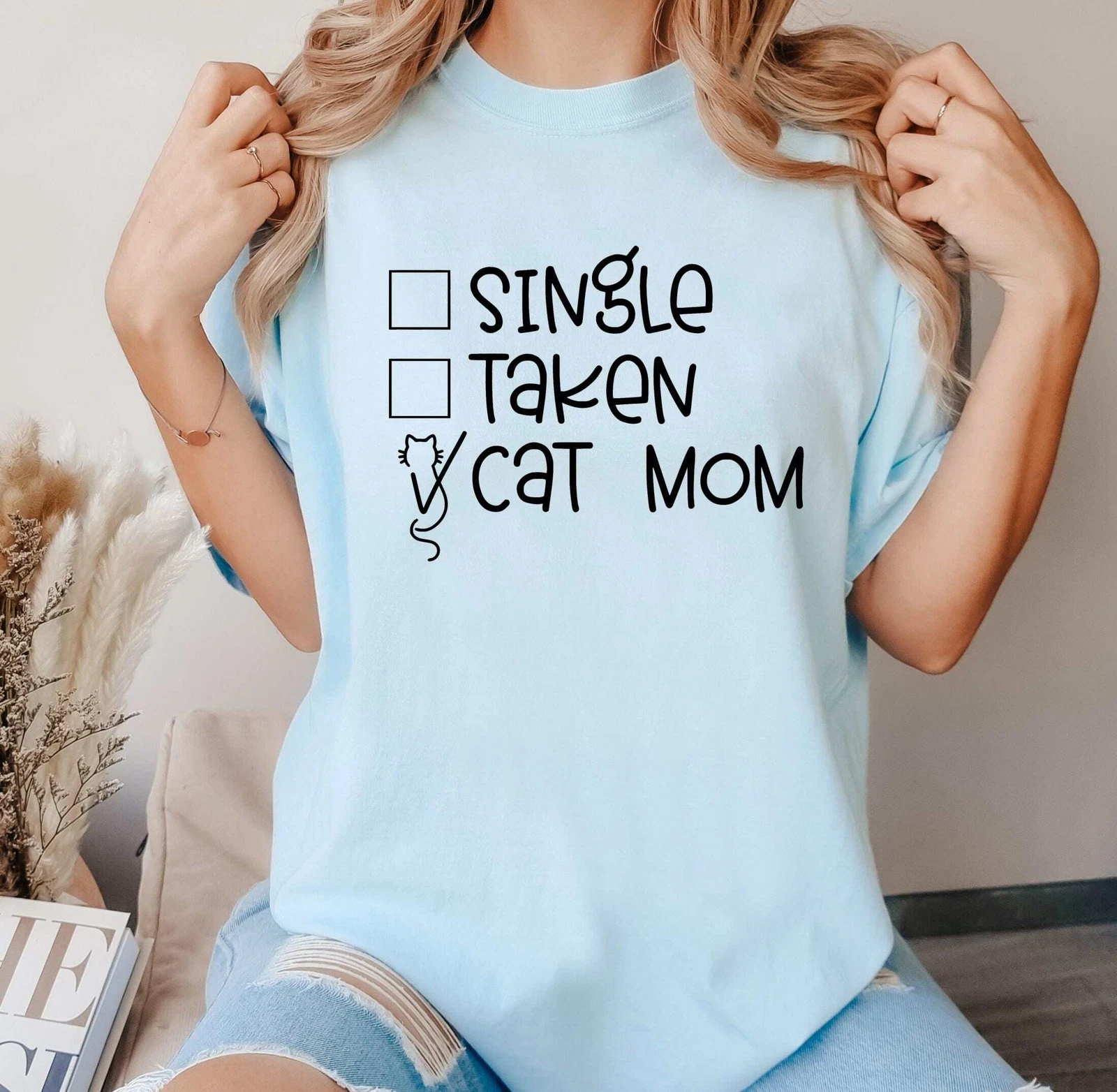 T shirt mamma gatto presa singola Carina felpa con cappuccio San Valentino felpa per gatto L