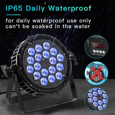 18X15W LED Par Light Waterproof DMX512 RGBW Sound Activated Strobe Beam DJ Light