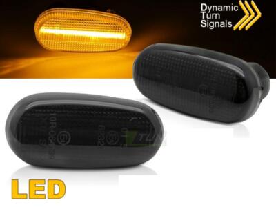 Paar Blinker Repeater Alfa Romeo 147 von 2000 bis 2004 Led Dynamic Smoke