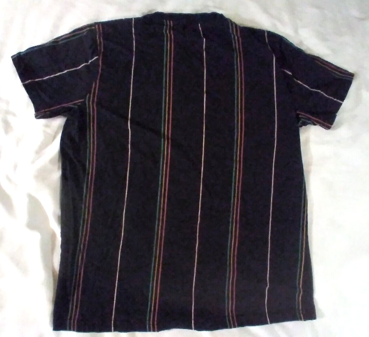 WXYZ Mfg. Co., Black w/Colored Stripes Casual Short Sleeve WXYZ Mfg. Co., Black w/Colored Stripes Casual Short Sleeve